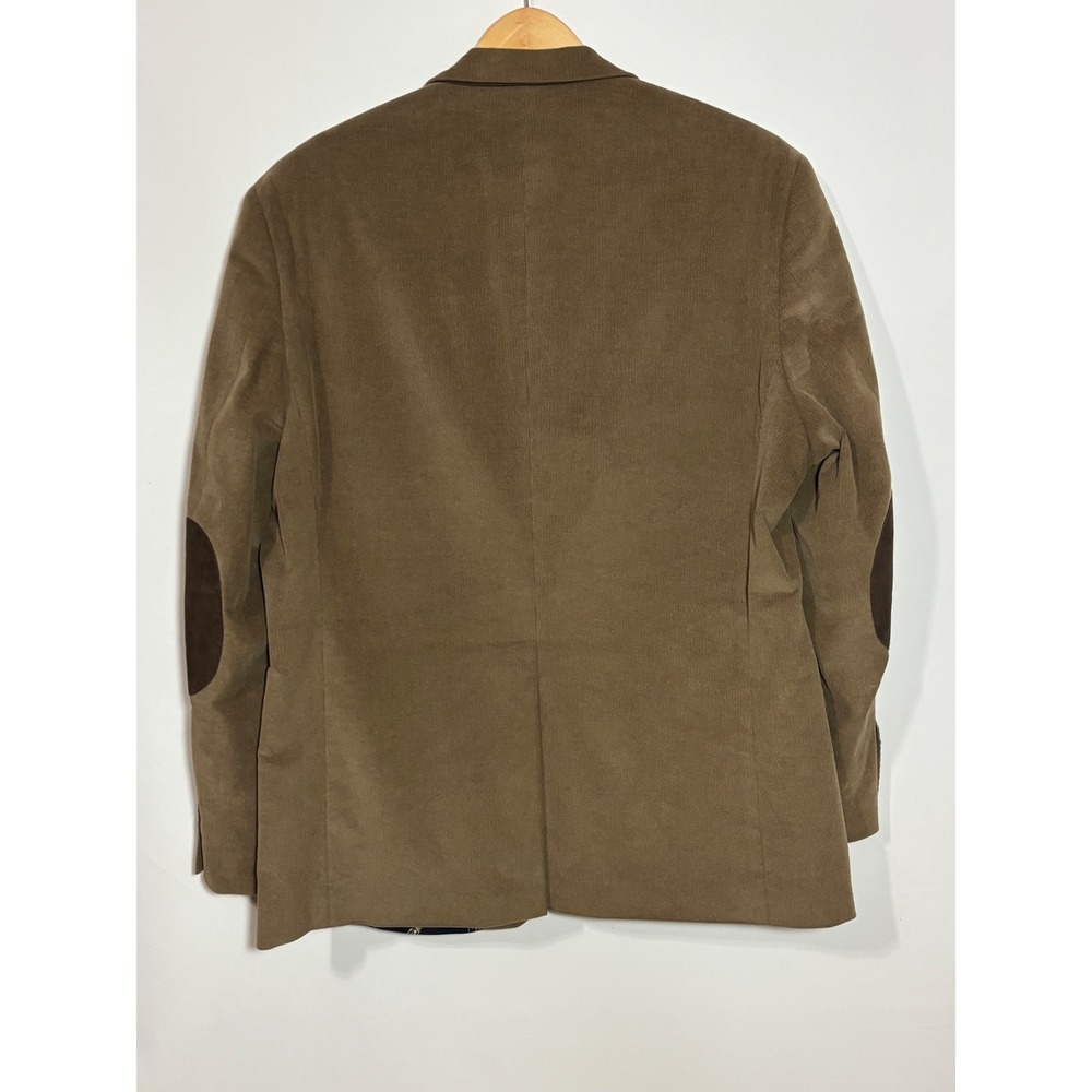 Lauren Ralph Lauren Mens 40R? Blazer Jacket Brown Elbow Patches Bulldog Lined - Picture 4 of 9